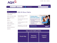 Tablet Screenshot of allaboutmaths.aqa.org.uk