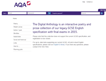 Tablet Screenshot of anthology.aqa.org.uk